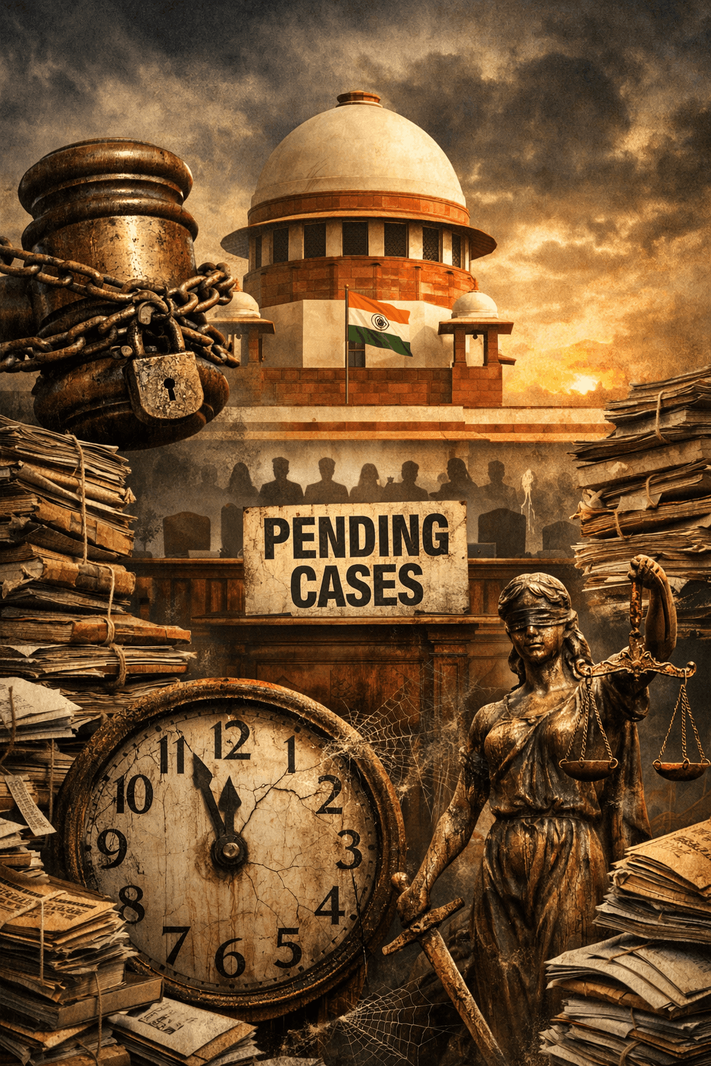 Justice on Hold: India's Supreme Court Pending Cases Crisis & the Systemic Rot Behind It